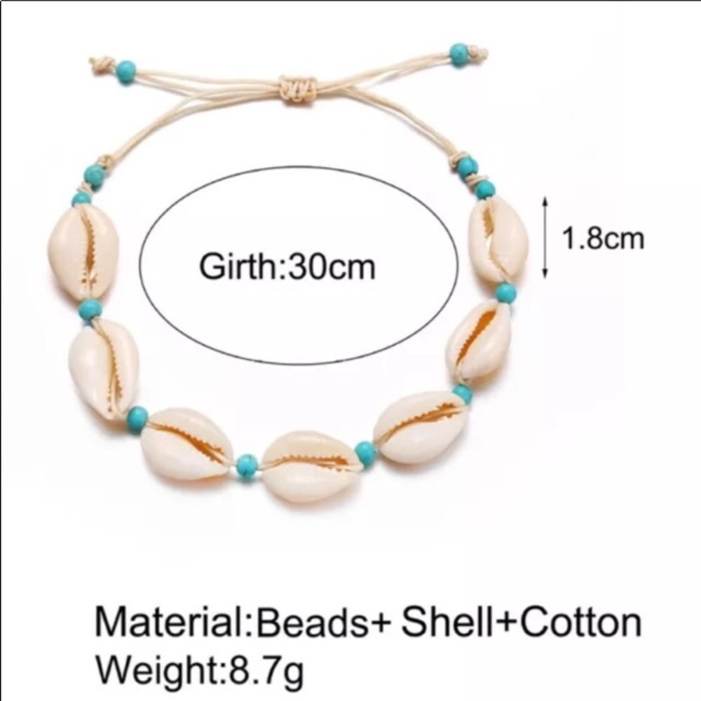 π Seashell x Howlite Anklet π - Picture 8 of 8